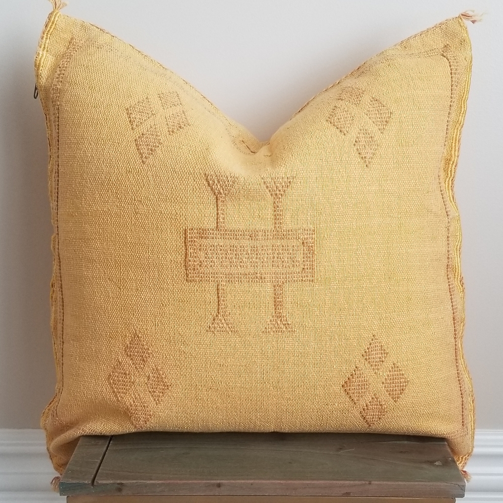 Cactus (Sabra) Silk Moroccan Pillow Cover